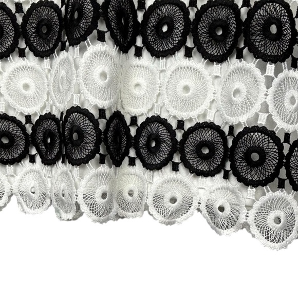 Karl Lagerfeld Fitted Lace Blouse in Black and White - Picture 5 of 13